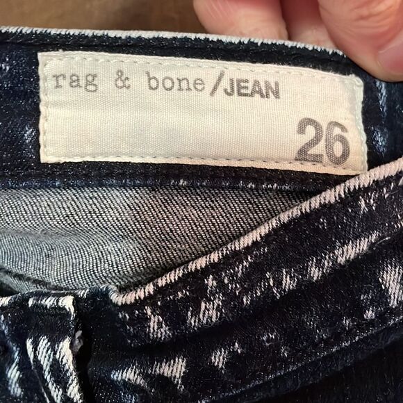 Rag & Bone Skinny Dark Acid Wash Jeans - Picture 9 of 10